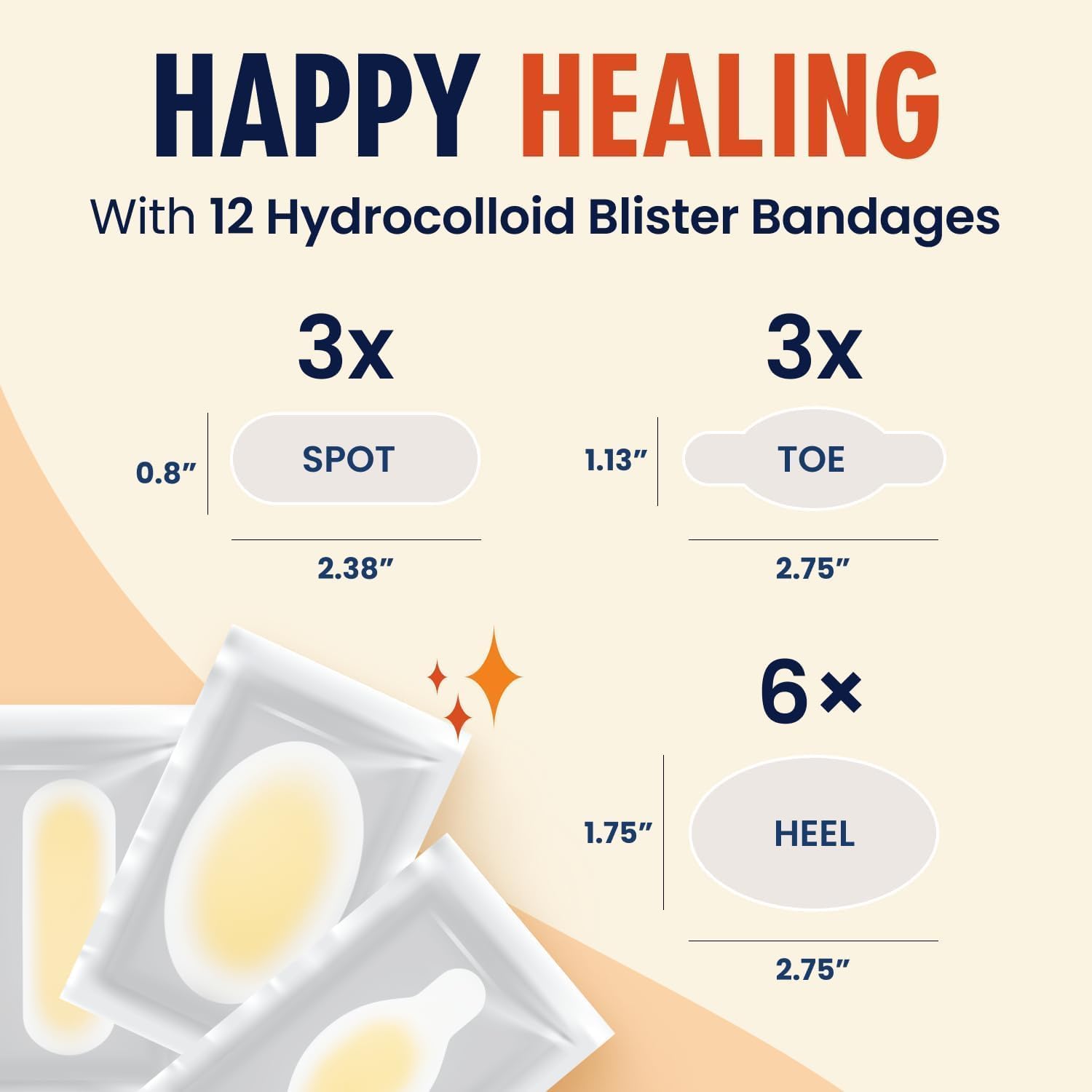 Dr. Frederick's Original Better Blister Bandages - 24 ct - Healing Blister Pads - Grab-N-Go - Water Resistant - 40% More Cushioning - Hydrocolloid - Feet, Toe, & Heel Blister Prevention - Variety Pack