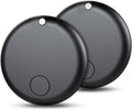 Air Tracker Tags-2 Pack Tracker Tag Work with Apple Find My (iOS 14.6 Above Only) Smart Tag Item Finders for Key, Luggage, Backpack，etc.(Black, 2 Pack)