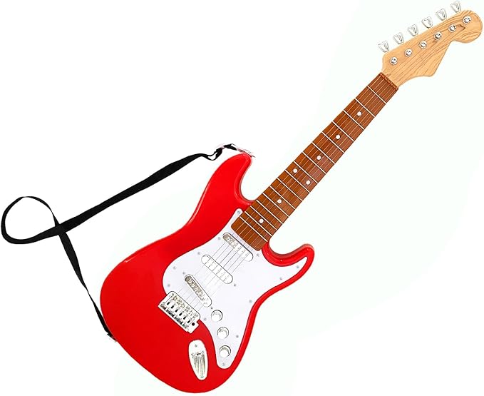 26 Inch Guitar Toy for Kids,Portable Guitar Toy Musical Instrument Toy, Educational Learning Musical Instrument Toy for Ages 3-12 Children Birthday Present for Beginner Children Boys Girls-BubblyBeeBaby