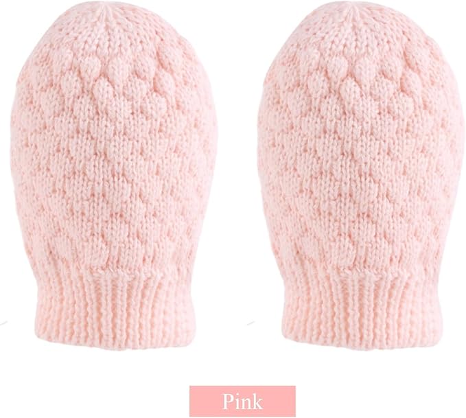 Baby Knit Mittens Toddler Boys Girls Gloves Winter Infant Newborn No Scratch Mitten 0-3 Years-BubblyBeeBaby
