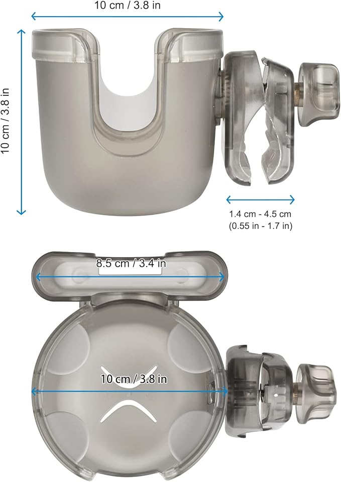 Accmor Stroller Cup Holder with Phone Holder, Bike Cup Holder, Universal Cup Holder for Uppababy Nuna Doona Strollers, 2-in-1 Cup Phone Holder for Stroller, Bike, Wheelchair, Walker, Scooter-BubblyBeeBaby