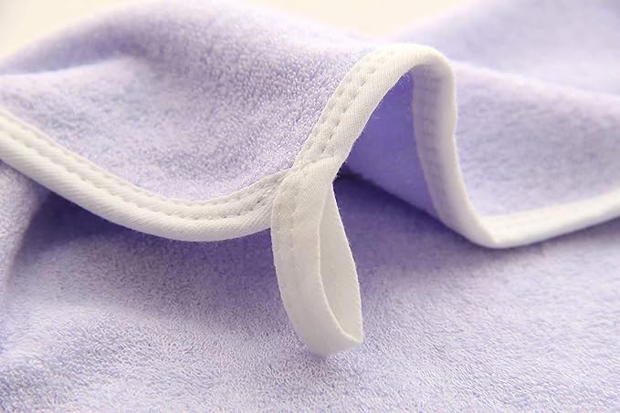 HIPHOP PANDA Baby Washcloths, Rayon Made from Bamboo - 2 Layer Ultra Soft Absorbent Newborn Bath Face Towel - Reusable Baby Wipes for Delicate Skin - Purple, 30 Pack-BubblyBeeBaby
