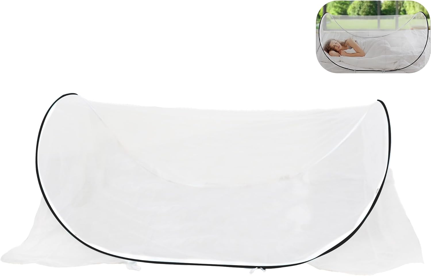 78 * 32 * 22 Inch Large Up Mosquito Tent, Portable Foldable Mosquito Net, Camping Mosquito Net with Net Bottom, for Bed Camping Travel Patio (Black)