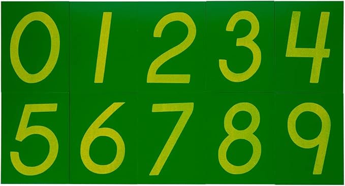 Adena Montessori Wooden Math Counting,Sandpaper Numbers with Box for Toddlers Kids,Early Development Math Material for Preschool Learning Education Toys,Sensory 0-9 Cards Montessori Flash Cards-BubblyBeeBaby