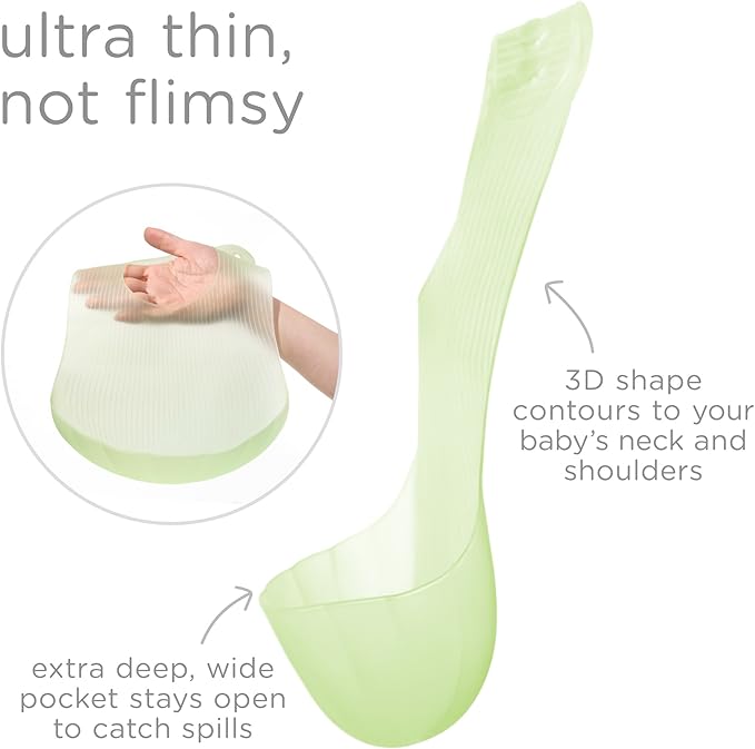 Olababy Fold N Go Silicone Baby Bib w Travel Case | Lightweight Design Eases Pressure Bruising for Infants & Toddlers-BubblyBeeBaby