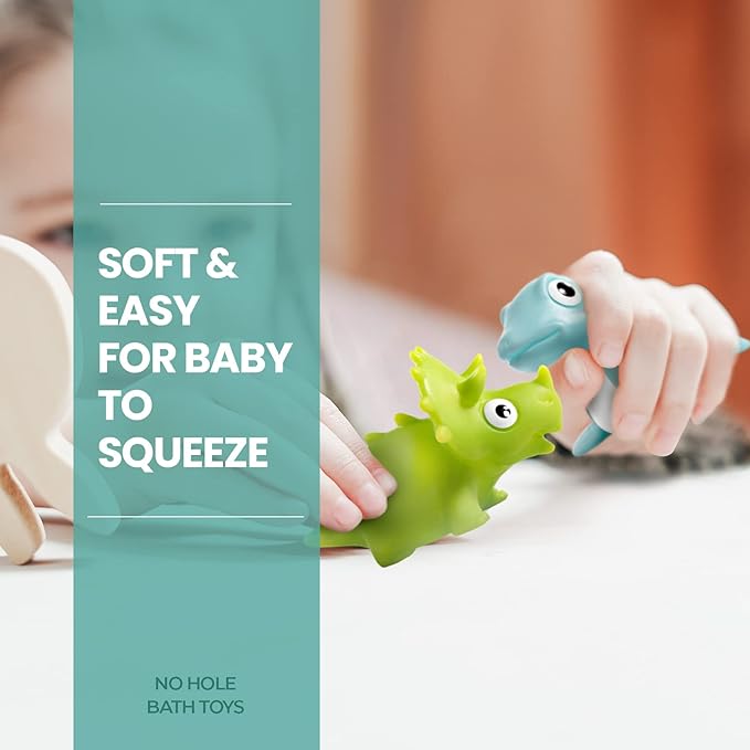 Hely Cancy Infant Bath Toys for 18 Months - No Hole Animal Bathtub Toys, Baby Bath Tub Toys-BubblyBeeBaby