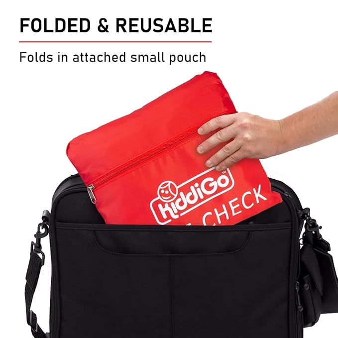 Travel Stroller Bag for Airplane, Red, 47" H x 24" W x 15" D, Fits Most Large, Single, Double, Jogging Strollers,Waterproof, Heavy-Duty Protection, Easy-to-Carry Design-BubblyBeeBaby