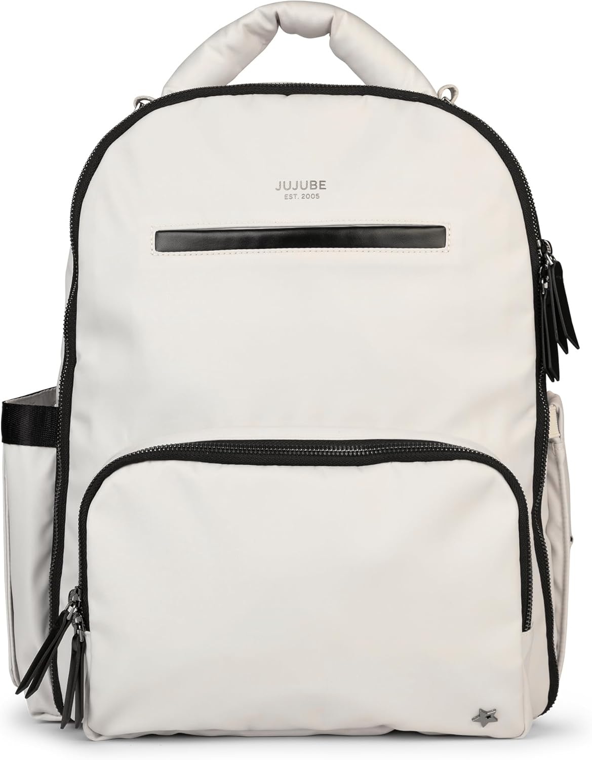 JuJuBe x Witney Carson - New Classic Diaper Bag Backpack with Portable Changing Pad, Stroller Straps, Large Travel Backpack, Carrying Baby Bottles, Wipes, Diapers, Cloud, Mothers Day Gift