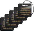 (5Pack Made in USA) Custom Personalized Luggage Tags-Customized Unique tag for Suitcase Backpack Travel,Bags (Black (2 × 2))