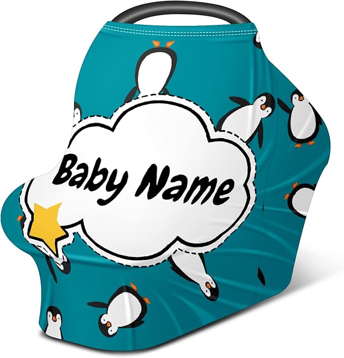 Baby Car Seat Stroller Cover Nursing Cover New Mom Breastfeeding Scarf Soft Stretchy Infant Carrier Cover Car Canopy Coverage-BubblyBeeBaby