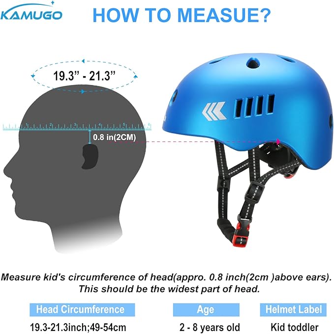 KAMUGO Toddler Helmet Kids Bike Helmet for Girls Boys Ages 2-8 Years,Toddler Bicycle Helmet Suitable for Skateboard Scooter Roller Skating Inline Roller Skating-BubblyBeeBaby