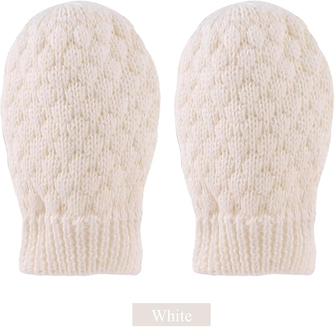 Baby Knit Mittens Toddler Boys Girls Gloves Winter Infant Newborn No Scratch Mitten 0-3 Years-BubblyBeeBaby
