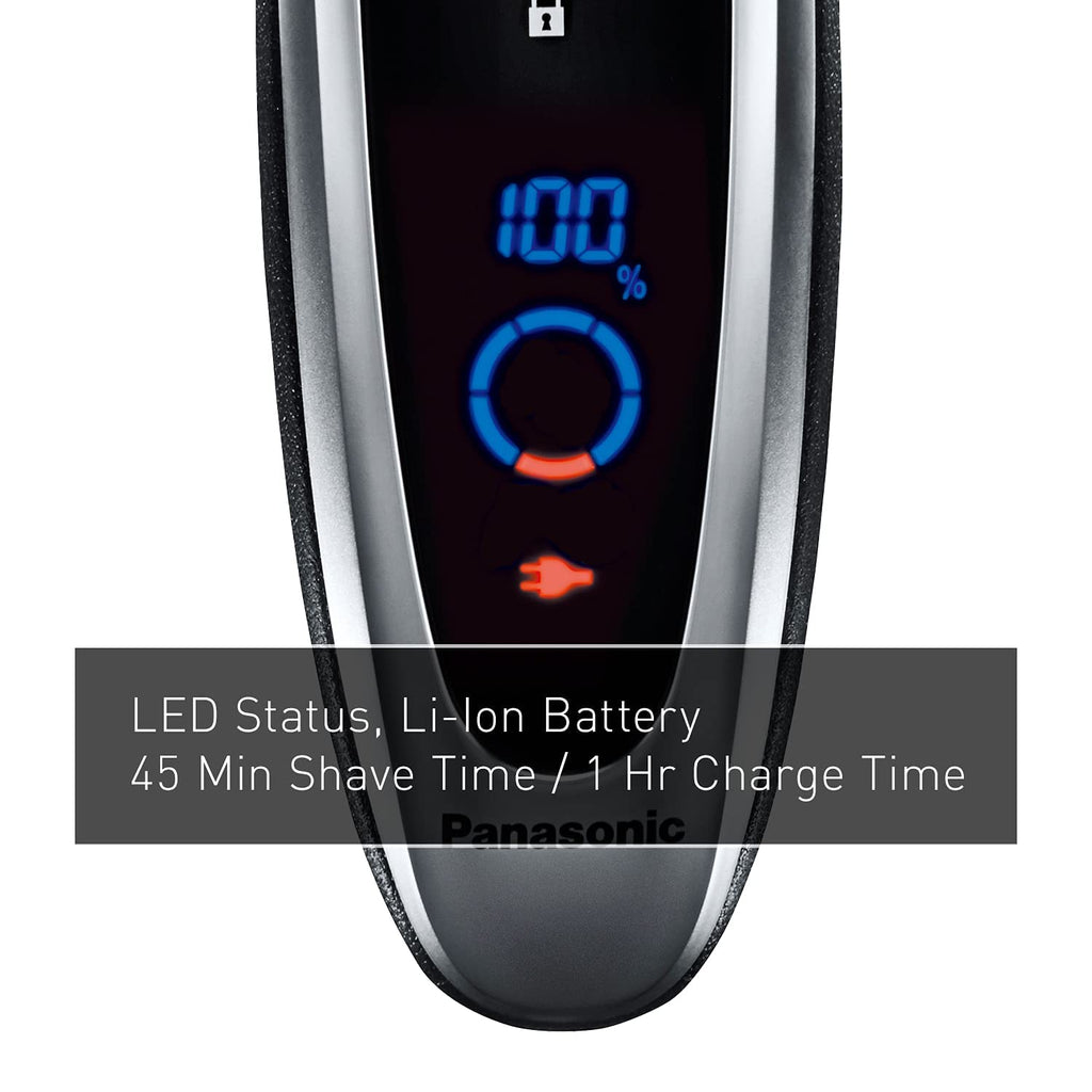 Panasonic ARC5 Electric Razor for Men with Pop-Up Trimmer, Wet/Dry 5-Blade Electric Shaver with Intelligent Shave Sensor and Multi-Flex Pivoting Head – ES-LV65-S (Silver)