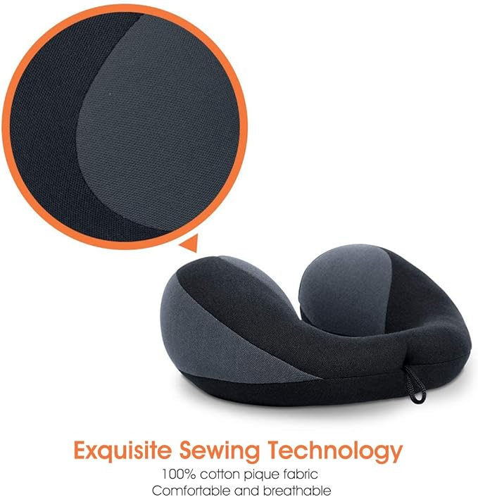 INFANZIA Kids Chin Supporting Travel Neck Pillow, Helps Support Head and Neck, Comfortably Designed for Head, Neck, and Chin Support - Ideal for Toddlers and Children,Black-BubblyBeeBaby