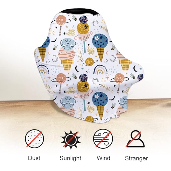 Yoofoss Nursing Cover Breastfeeding Scarf - Baby Car Seat Covers, Infant Stroller Cover, Carseat Canopy for Girls and Boys-BubblyBeeBaby