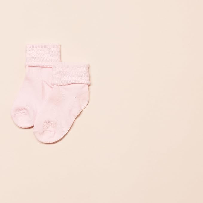 Amazon Essentials Baby Socks, Unisex, Turn Cuff, 6 Pairs-BubblyBeeBaby