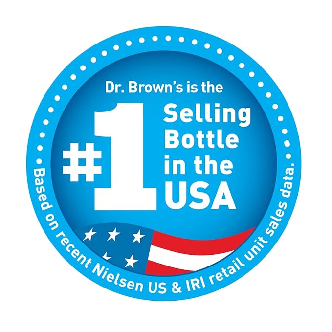 Dr. Brown’s Natural Flow® Anti-Colic Options+™ Narrow Baby Bottles 4 oz/120 mL, with Level 1 Slow Flow Nipple, 3 Pack, 0m+ Blue-BubblyBeeBaby