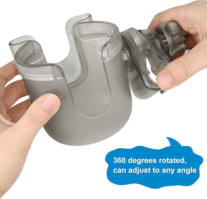 Accmor Stroller Cup Holder with Phone Holder, Bike Cup Holder, Universal Cup Holder for Uppababy Nuna Doona Strollers, 2-in-1 Cup Phone Holder for Stroller, Bike, Wheelchair, Walker, Scooter-BubblyBeeBaby