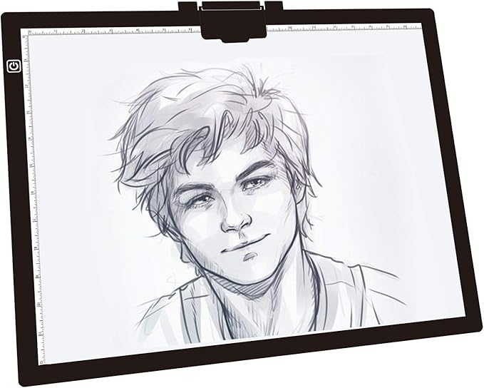 Diamond Painting Light Pad A3, LED Light Box Tracer w/Magnetic Clip & Pen Holder, 3 Level Brightness USB Power Dimmable Brightness Artcraft Tracing Light Pad for Drawing Sketching Diamond Painting-BubblyBeeBaby