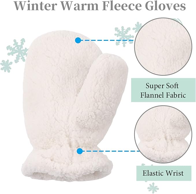 Zsedrut Baby Boys Winter Glove Warm Toddler Infant Girls Mittens Fleece Lined Gloves 1-7 Years-BubblyBeeBaby