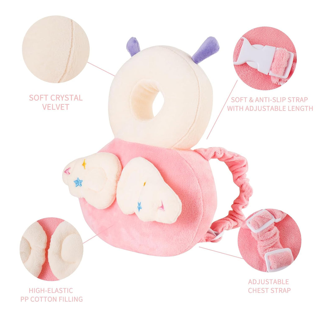 Baby Head Protector Backpack, Toddler Toddler Head Protector, Toddler Head Protector Padded Backpack Elasticated Carrier Wear(Fairy)