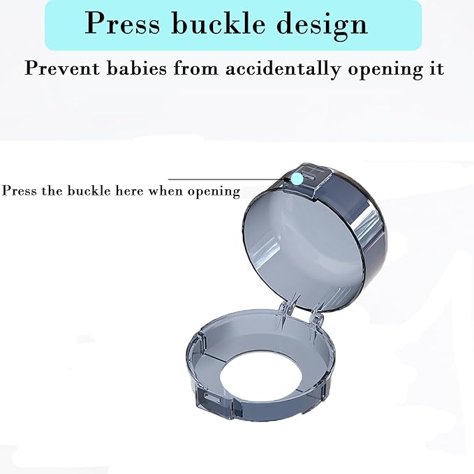 2 Pack Deadbolt Child Safety Lock Cover, Child Proof Door Knob Cover, Large Size Door Safety Deadbolt Lock for Kids, 2.76 * 2.14"-BubblyBeeBaby