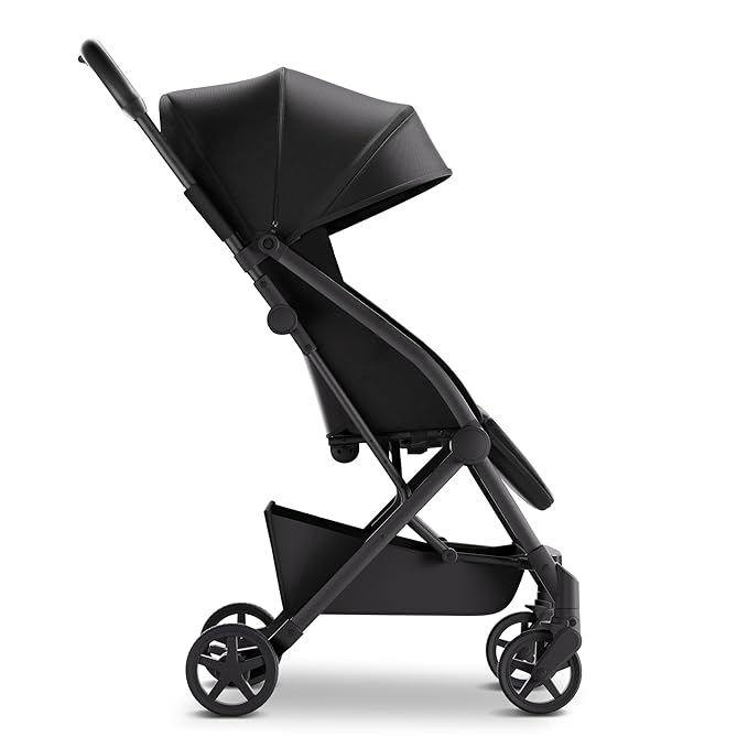 Mompush Lithe V2 Lightweight Travel Stroller, Compact Foldable Baby Stroller with Travel Bag, One-Hand Fold Stroller, Snack Tray, Mechanical Recline Seat, Airplane-Ready, UPF 50+ Canopy & Rain Cover-BubblyBeeBaby
