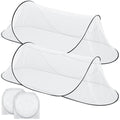 2 Pcs Large Pop up Mosquito Tent Portable Foldable Mosquito Bug Net for Bed Camping Travel Patio Outdoor 78 * 31 * 22 Inch Bug Netting Mesh Tent Canopy for Adults Baby Bedroom