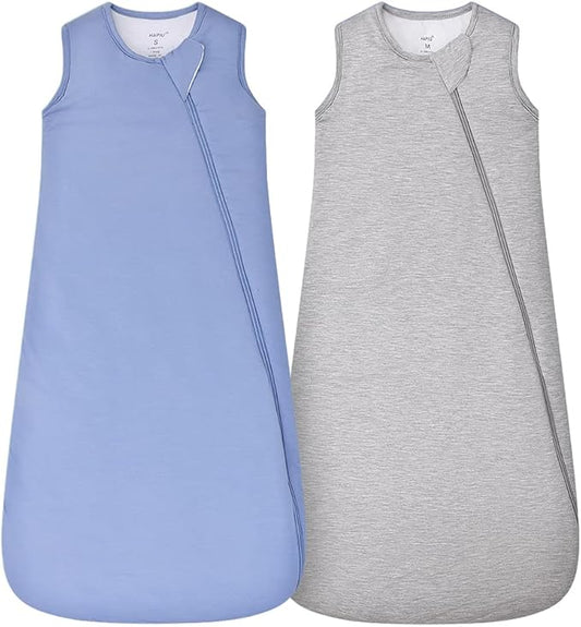 HAPIU Unisex Rayon Made from Bamboo Baby Sleep Sack TOG 1.0, 2-Way Zipper YKK, Wearable Blanket Baby-BubblyBeeBaby