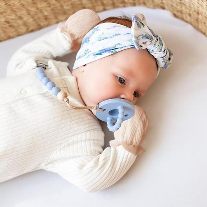 Newborn Baby Mittens No Scratch Cotton Elastic Wrist Gloves Infant Toddler Mittens for Baby Boy Girl 0-6 Months-BubblyBeeBaby