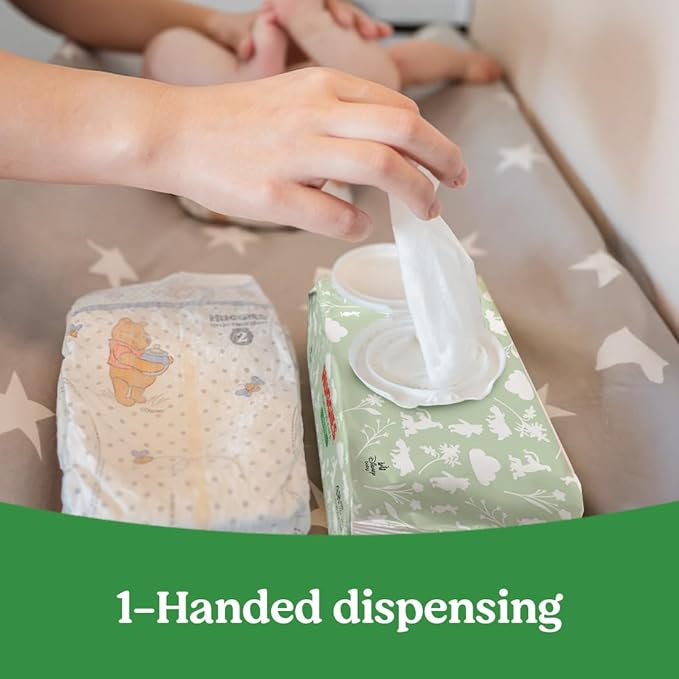 Huggies Natural Care Sensitive Baby Wipes, Unscented, Hypoallergenic, 99% Purified Water, 12 Flip-Top Packs (768 Wipes Total), Packaging May Vary-BubblyBeeBaby