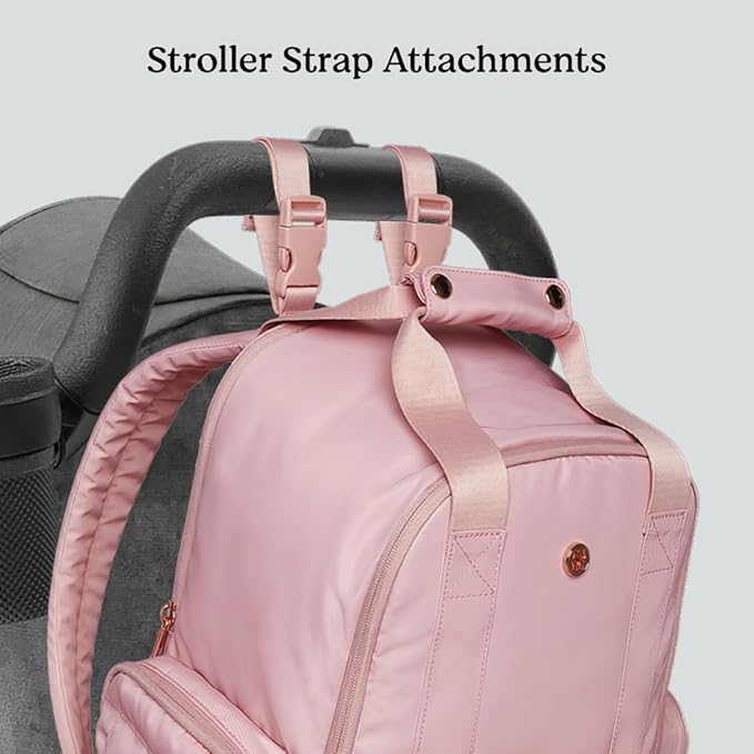 Huggies Signature Hug Pack Diaper Backpack, Bridal Rose, O/S-BubblyBeeBaby