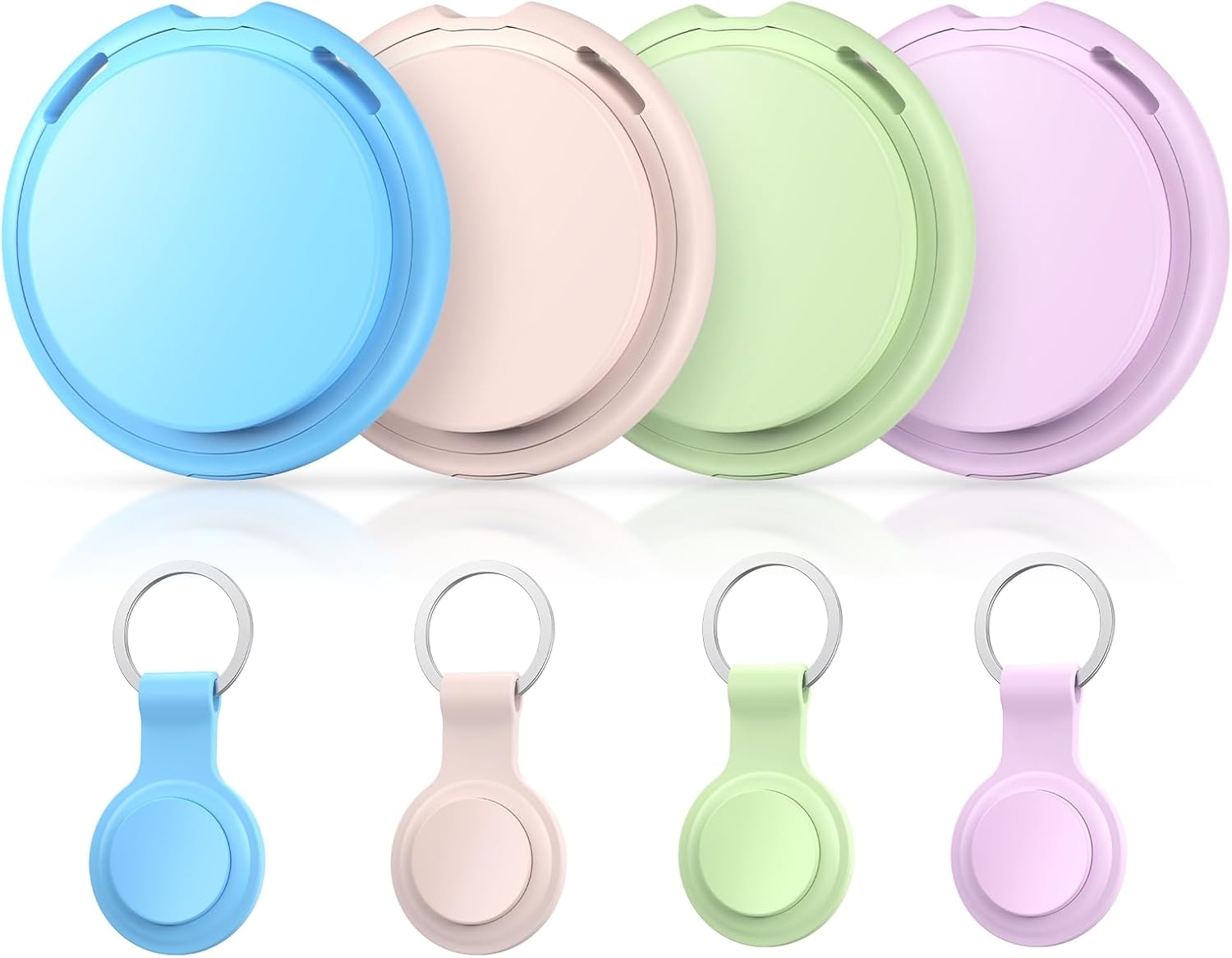 Air 4 Pack tags Tracker [Apple MFi Certified] Pair with Apple Find My(iOS Only) Smart Bluetooth Key Tracking Tags Item Finders Waterproof Worldwide Located Devices for Pet Wallet Backpack Dogs Luggage