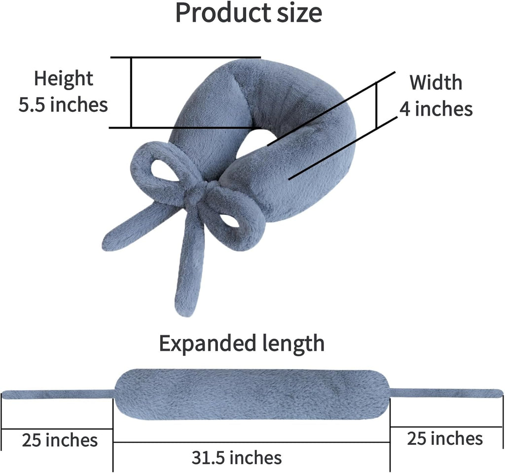 Travel Pillow Multifunctional Airplane Travel Neck Pillow Provides Neck and Lumbar Support During Travel Airplane Pillow Gray