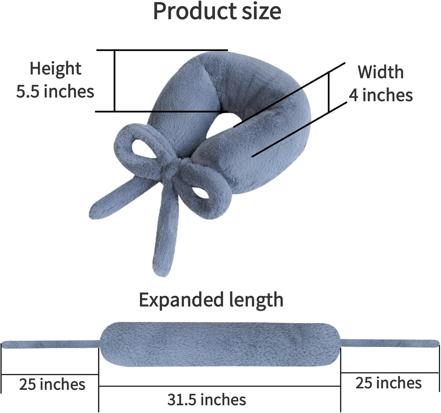 Travel Pillow Multifunctional Airplane Travel Neck Pillow Provides Neck and Lumbar Support During Travel Airplane Pillow Gray