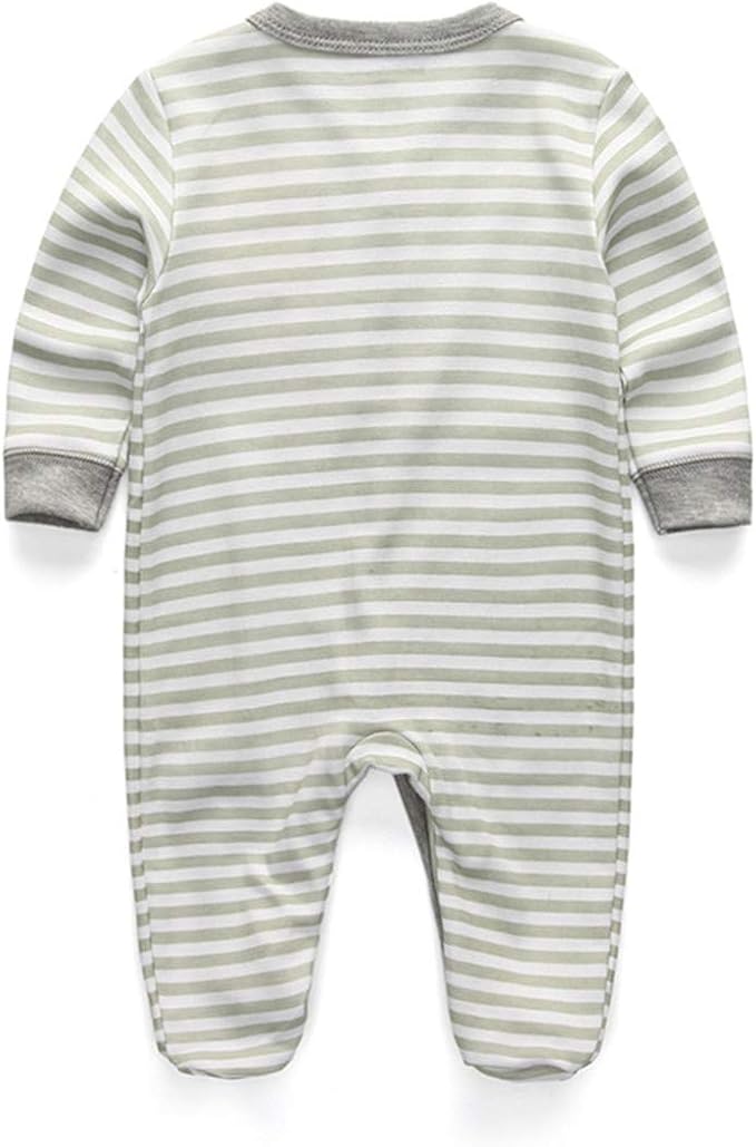 Kiddiezoom Baby and Toddler Boys'Snug Fit Footed One-Piece Romper Jumpsuit Cotton Cotton Footed Outfit-BubblyBeeBaby