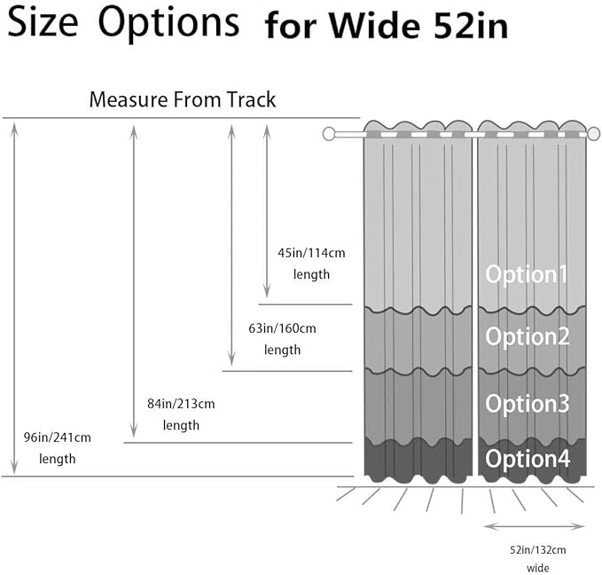 HOMEIDEAS Navy Blue Ombre Blackout Curtains, 52 X 96 Inch Length Gradient Color Room Darkening Curtains with Grommet Thermal Insulated Window Drapes for Living Room, Bedroom, 2 Panels-BubblyBeeBaby