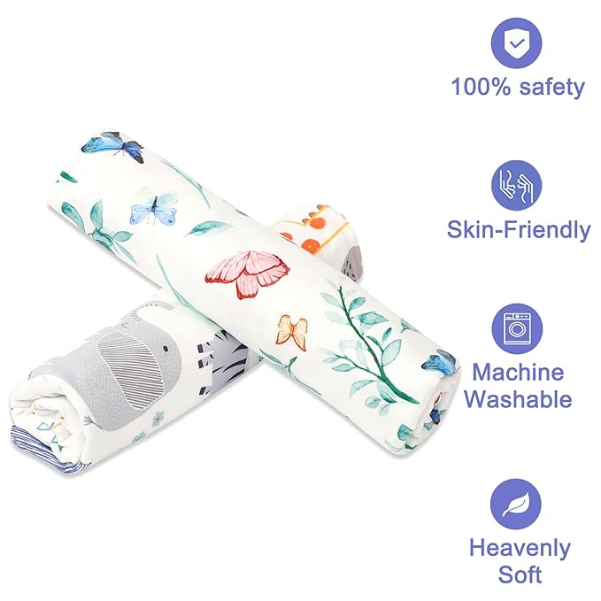 Hooyax Baby Lounger Slipcover for Newborns, Removable Infant Floor Seat, Padded Lounger Cover with Animal Design-BubblyBeeBaby