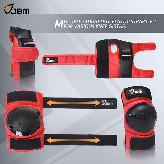 JBM Adult & Kids Knee Pads Elbow Pads and Wrist Guards for Inline Skating, Roller Skating, Skateboarding, Scootering-BubblyBeeBaby