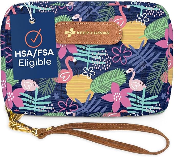 KeepGoing Travel First Aid Kit for Kids – 130 Pc. for Car, Home, Purse, Diaper Bag & Backpack with Latex-Free Bandages - Mini First Aid Kit Travel Size TSA-Approved-BubblyBeeBaby