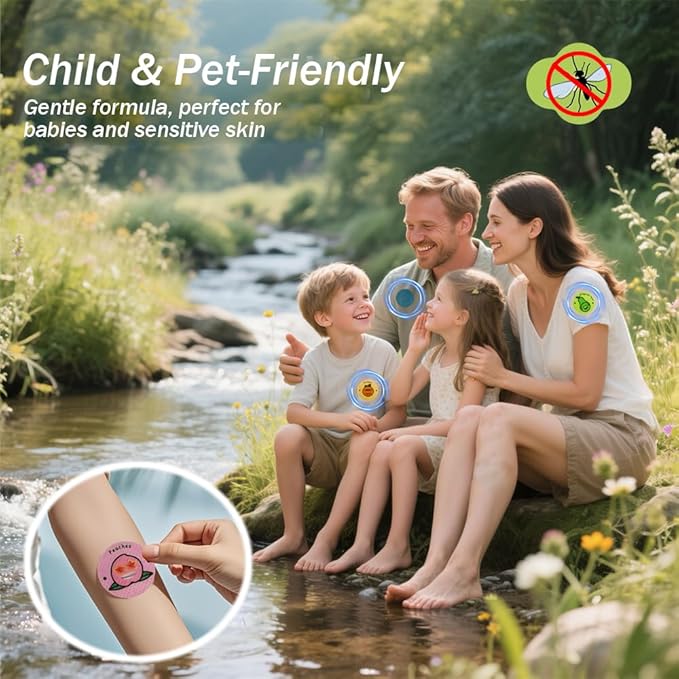 240Pcs Mosquito Patches Stickers, Individually Wrapped Natural Plant Based Mosquito Stickers for Kids Adult Outdoor Hiking, Camping, Travel-BubblyBeeBaby