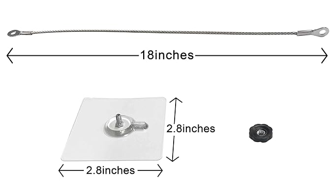 18 inches Stainless Steel Furniture Straps for Baby Proofing, No-Drill Furniture Anchors Earthquake Straps, Prevent Falling and Anti Tip TV Safety Straps, 6 Pcs-BubblyBeeBaby