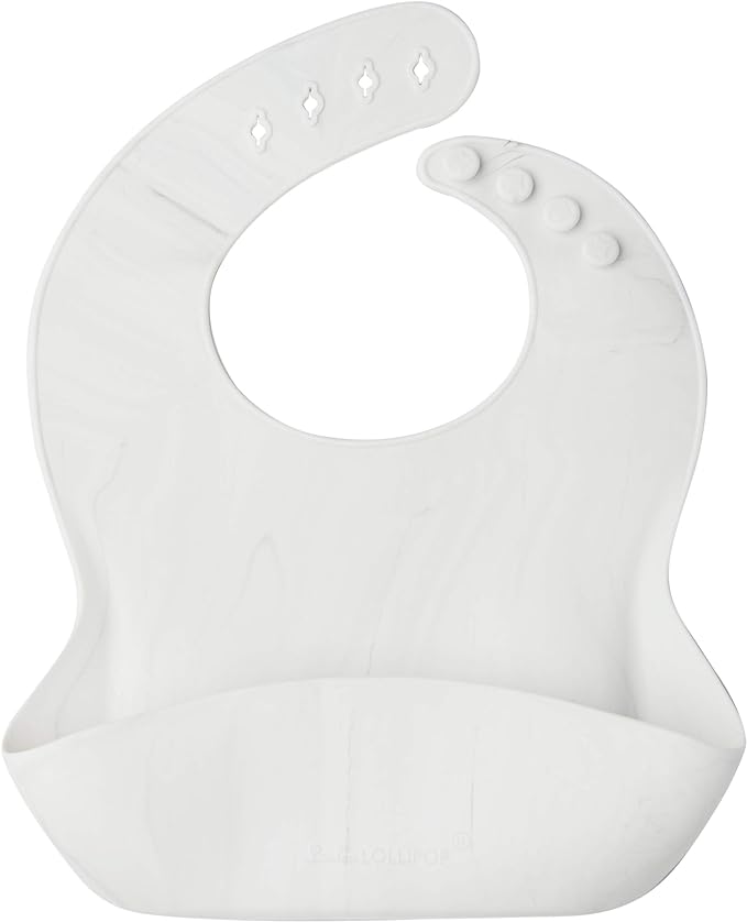 Loulou Lollipop Soft, Waterproof Silicone Feeding Bib-BubblyBeeBaby