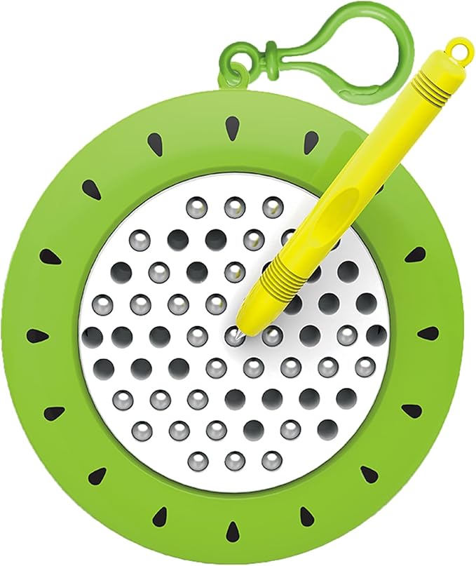 1PCS Kiwi Magnetic Drawing Board for Kids & Toddlers with Beads and Magnet Stylus Pen - Magnetic Travel Toy for Airplane & Car Ride Activities for Kids-BubblyBeeBaby