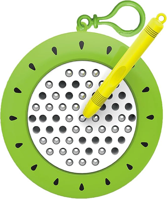 1PCS Kiwi Magnetic Drawing Board for Kids & Toddlers with Beads and Magnet Stylus Pen - Magnetic Travel Toy for Airplane & Car Ride Activities for Kids-BubblyBeeBaby