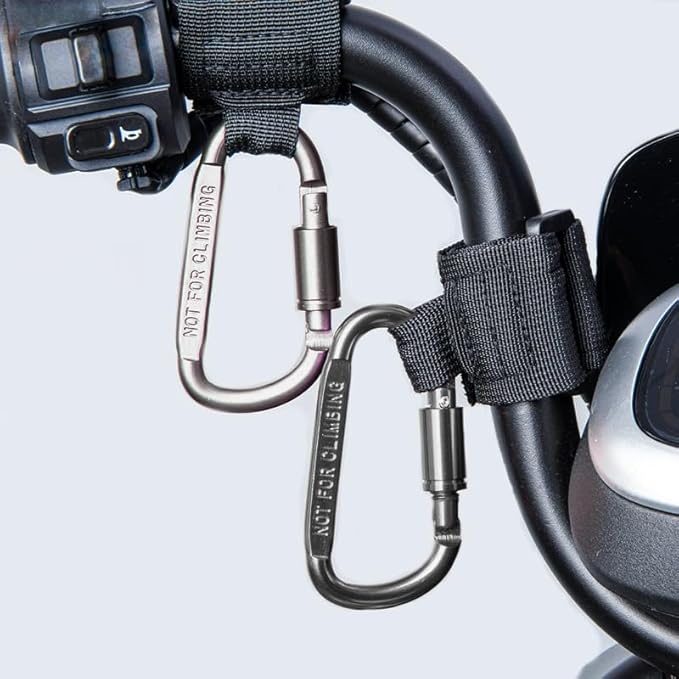 4 Pcs Baby Stroller Hook, Carry 30 lbs per Stroller Carabiner Clip, Adjustable Baby Stroller & Car Seat Hook for Hanging Diaper Bag, Wheelchair,Golf cart, Shopping and Pet Cart-BubblyBeeBaby