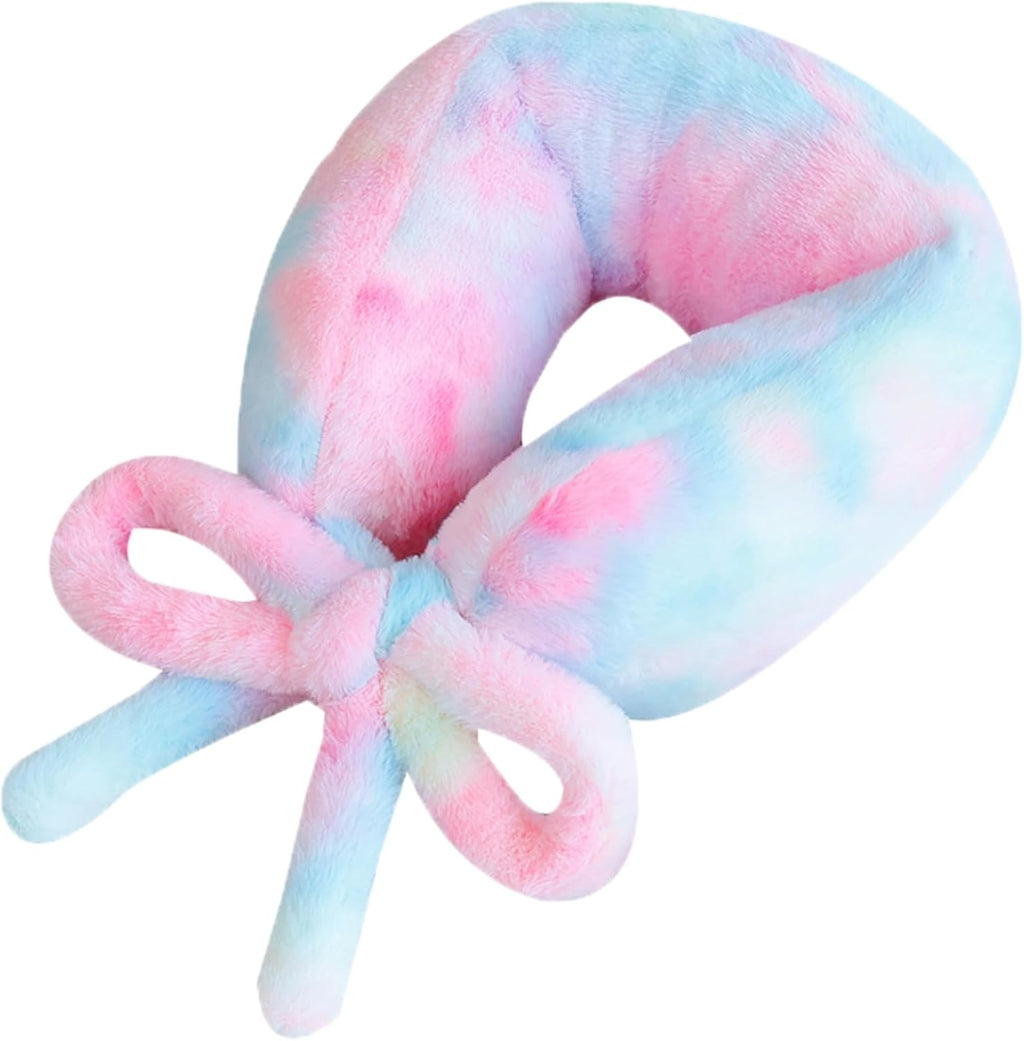 Travel Pillow Multifunctional Airplane Travel Neck Pillow Provides Neck and Lumbar Support During Travel Airplane Pillow Colorful Pink