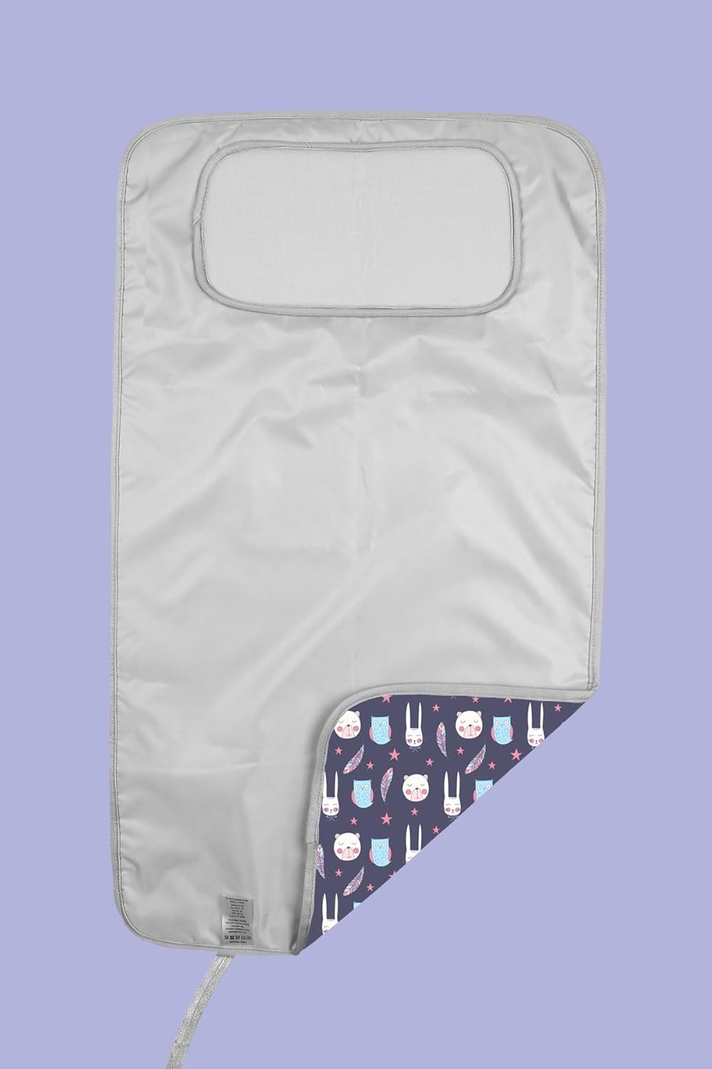 HAMUR HOME Portable Baby Changing Pad – Waterproof, Foldable & Lightweight Travel Mat – Soft & Machine Washable Diaper Changer – Compact & Durable (Purple)