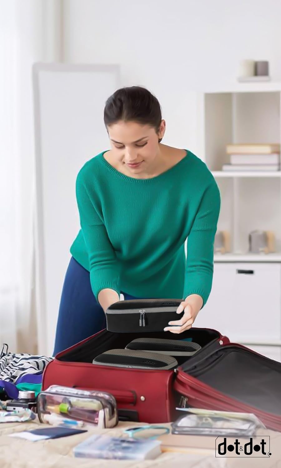 4pc Small Packing Cubes for Travel - Luggage Packing Organizers - Travel Packing Cubes for Suitcases