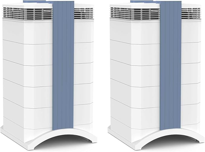 IQAir GC MultiGas XE Air Purifier- 2-Pack – Smart MultiGas Filtration for Rooms up to 2250 sq ft - Chemicals, Odors, VOCs, and Particles, Swiss Made, WiFi Enabled-BubblyBeeBaby